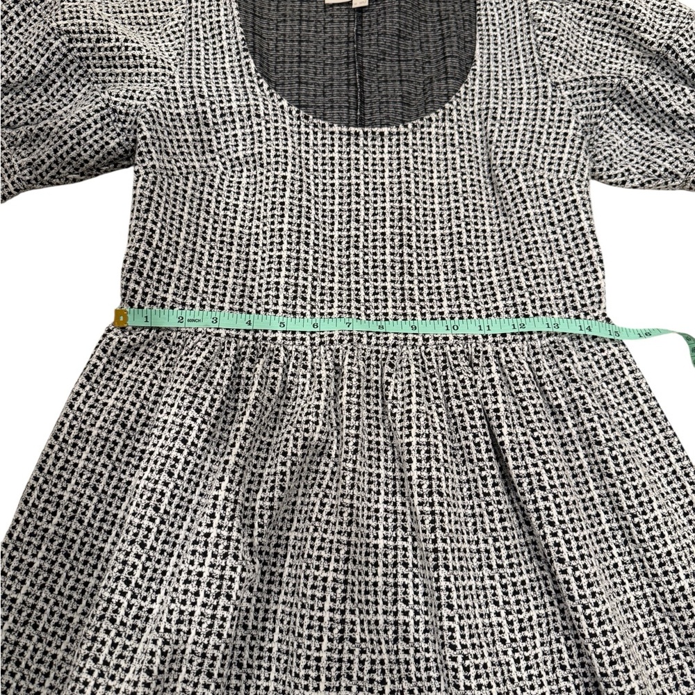 LOFT Gray Textured Puff Sleeve Dress - Picture 5 of 10